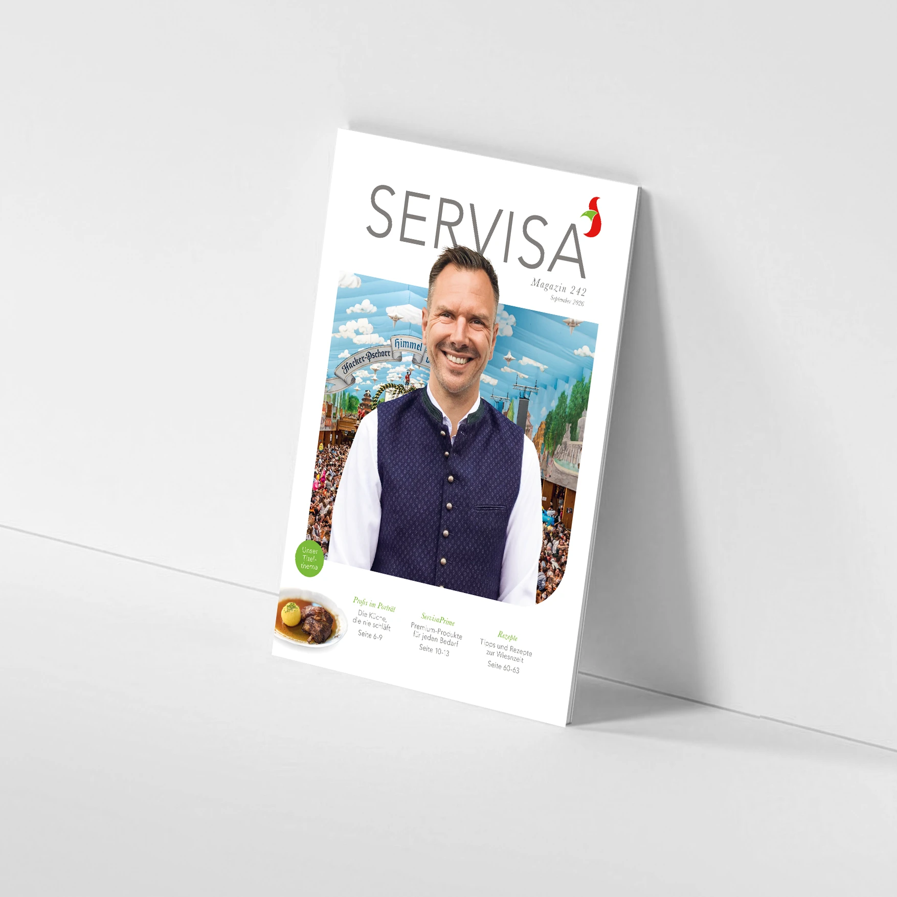 Cover Servisa Magazin September 2026 Sebastian Weigl Küchenleiter, Hacker-Festzelt