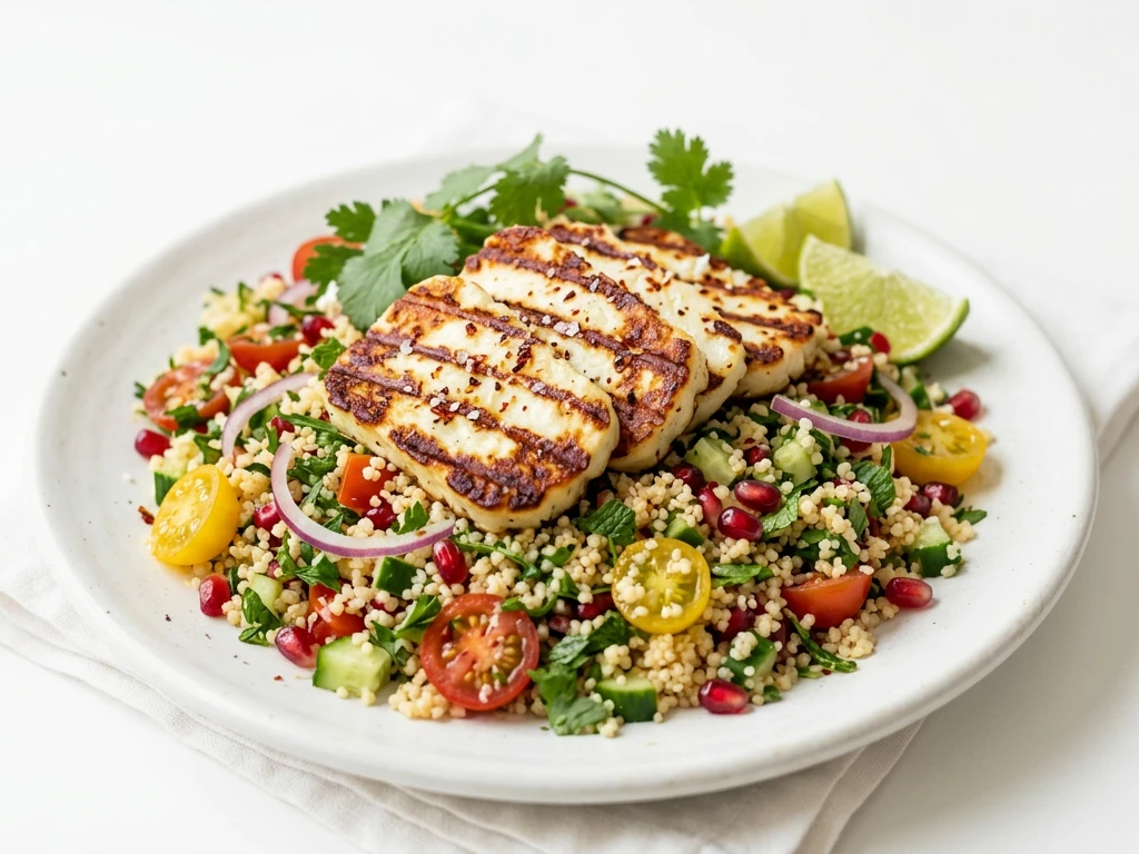 Ein Teller mit Essen auf einer weißen Oberfläche, hauptsächlich bestehend aus Salat und Blattgemüse.