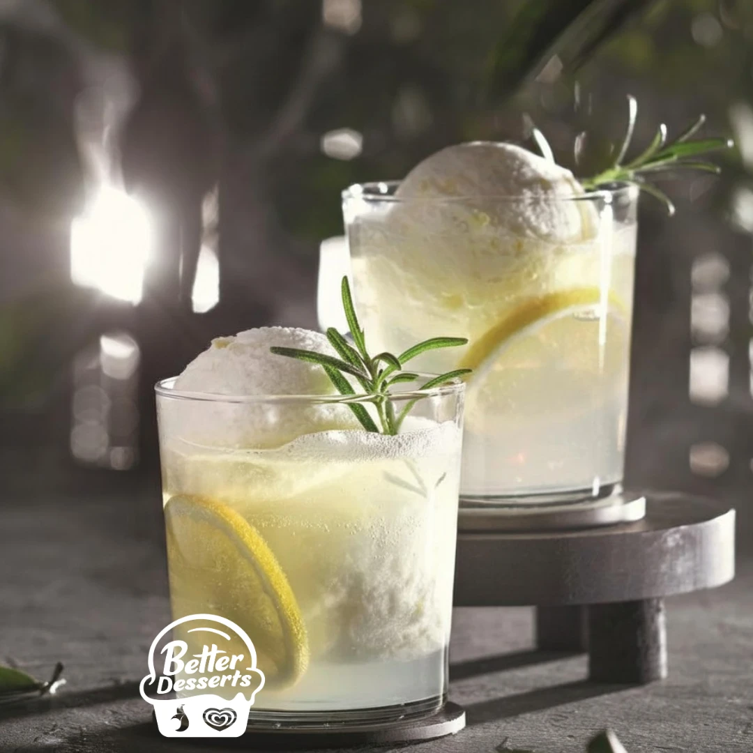 Better Desserts - Warum gewöhnlich, wenn es auch besser geht? Zwei Gläser mit Eiscreme und Zitronen