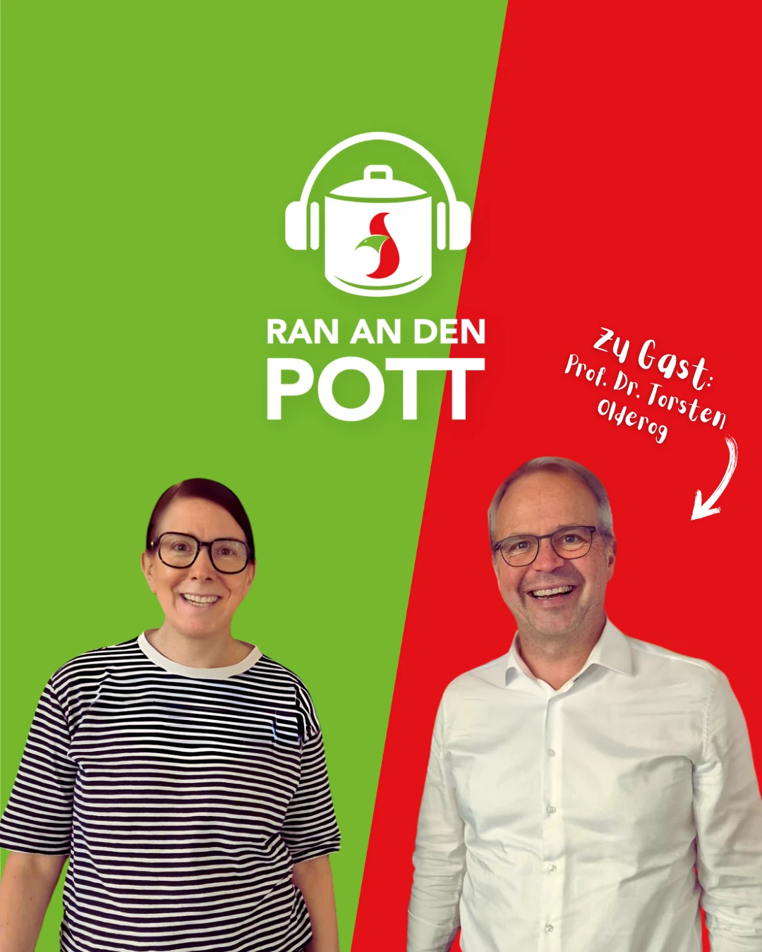 Ran an den Pott mit Linn Grunwald und Maria Ziegfeld Ein Mann und eine Frau lächeln in die Kamera.