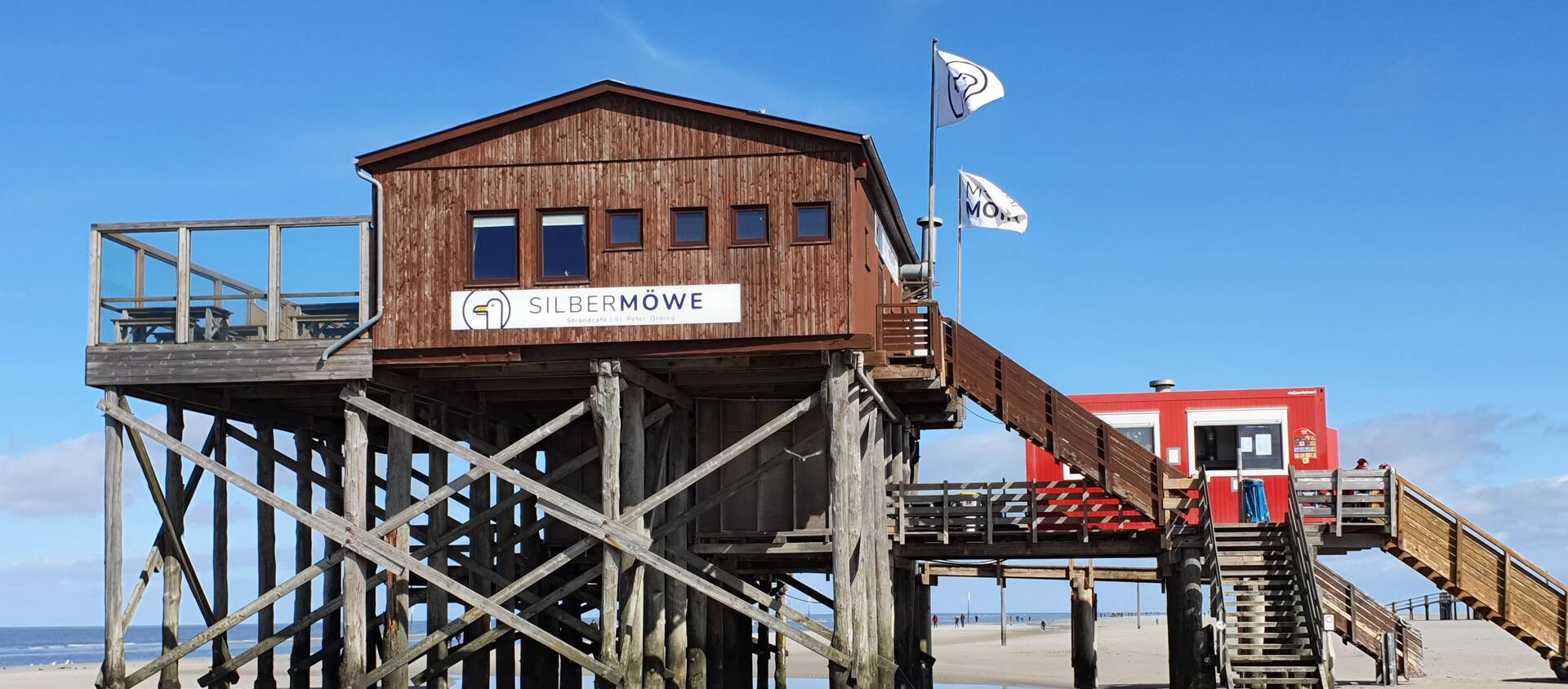Für jedes Wetter gerüstet Strandcafe Silbermoewe