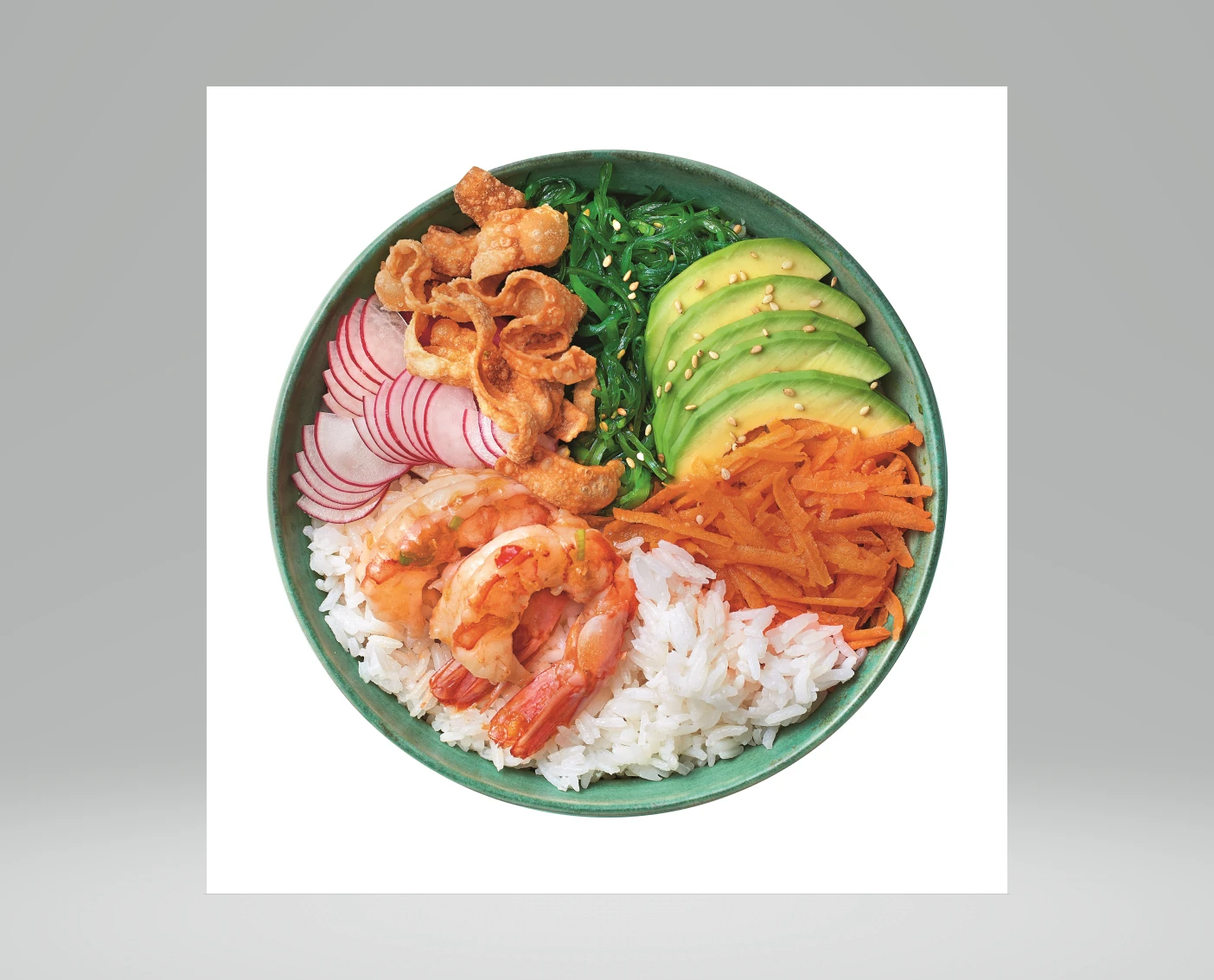 Poke Bowl mit Garnelen Poke Bowl mit Garnelen
