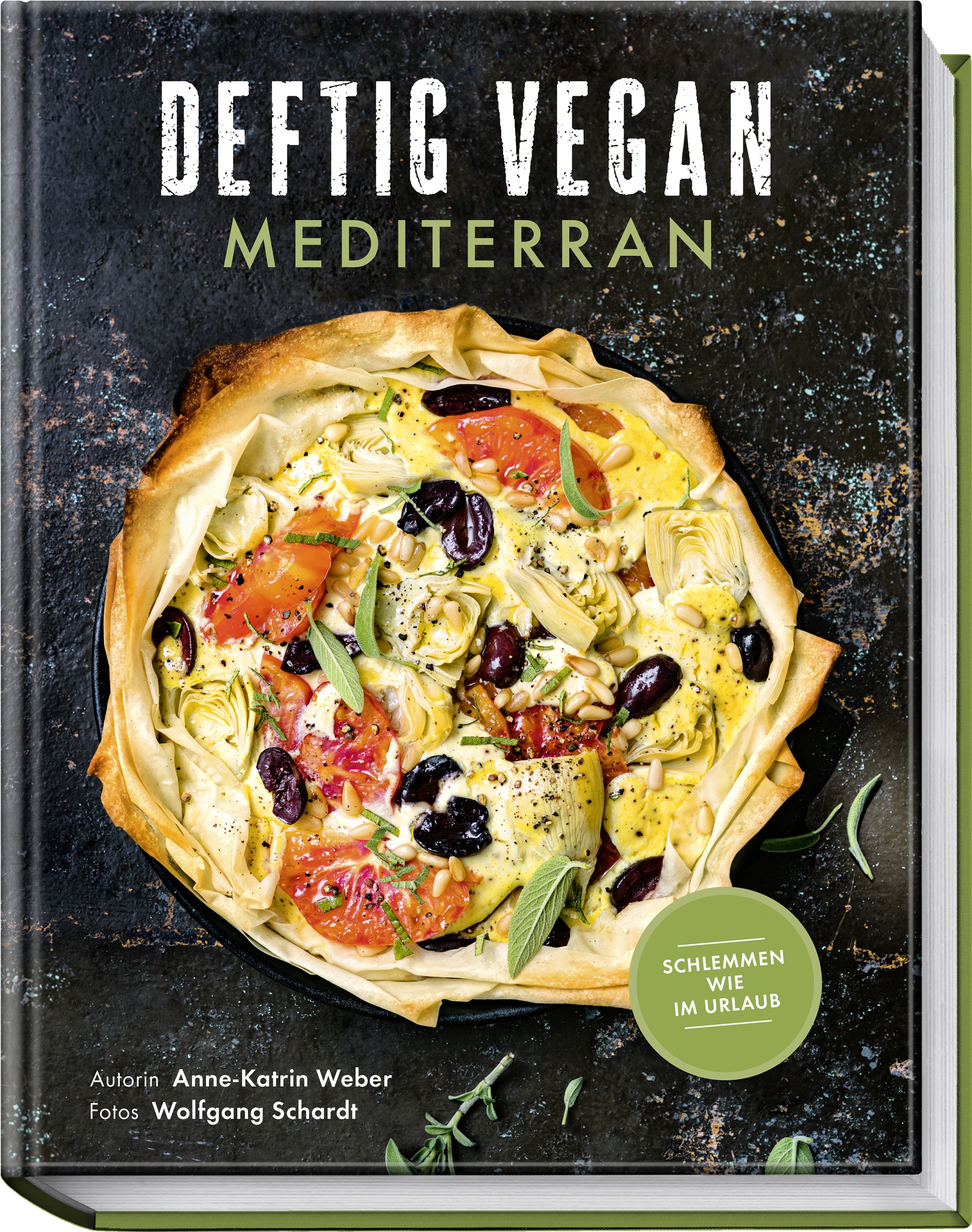 Buchcover Deftig vegan Mediterran